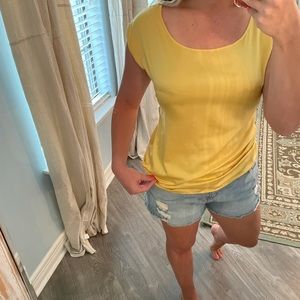 Yellow silk shirt from The Limited. Size S